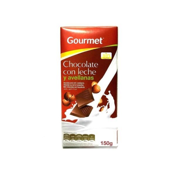 Tableta Chocolate c/Leche/Avellanas 150g