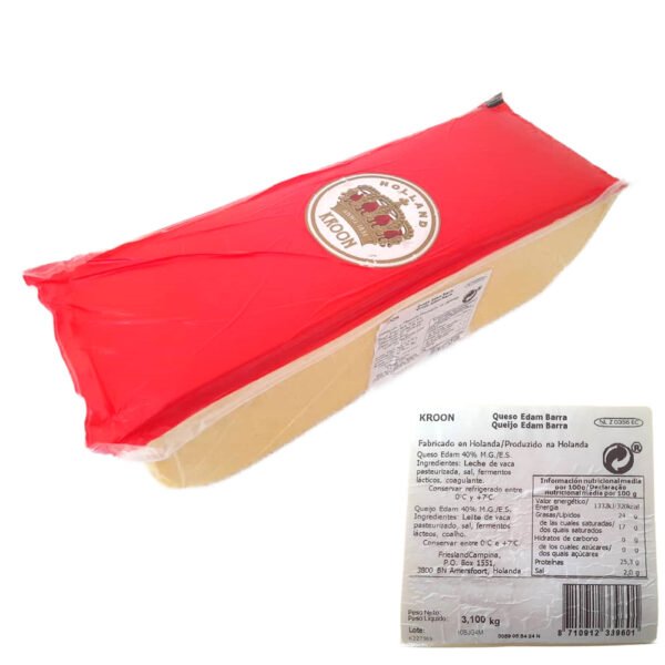 Queso Edam Holandés Barra 3,2kg