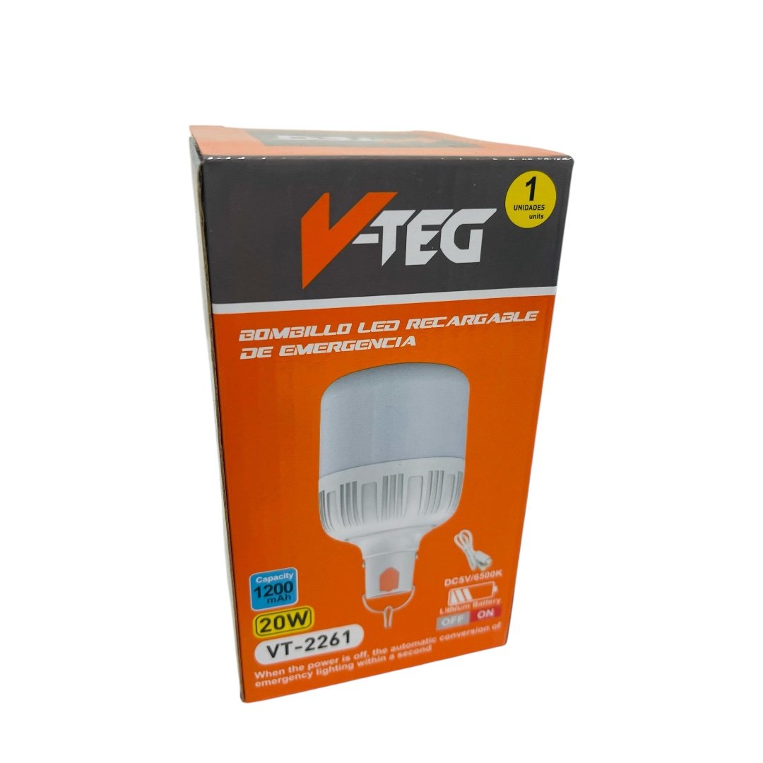 Bombillo LED Recargable 20w